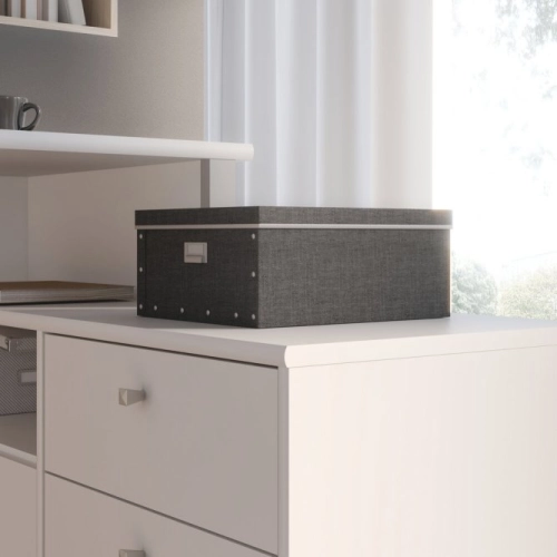 Białe biurko z komodą 140x70 cm